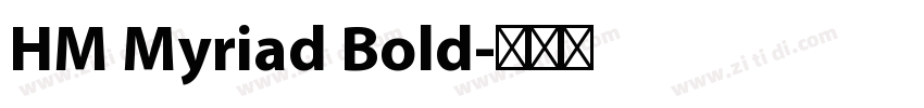 HM Myriad Bold字体转换